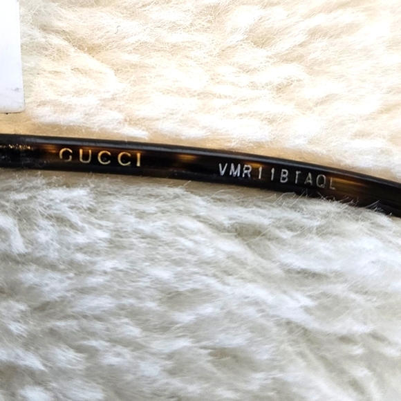 GUCCI Brown Tortoise Havana Green Gradient Lens Square Sunglasses Bamboo GG NWT - Picture 8 of 14